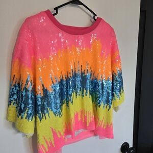 Main Strip Pink and White Top